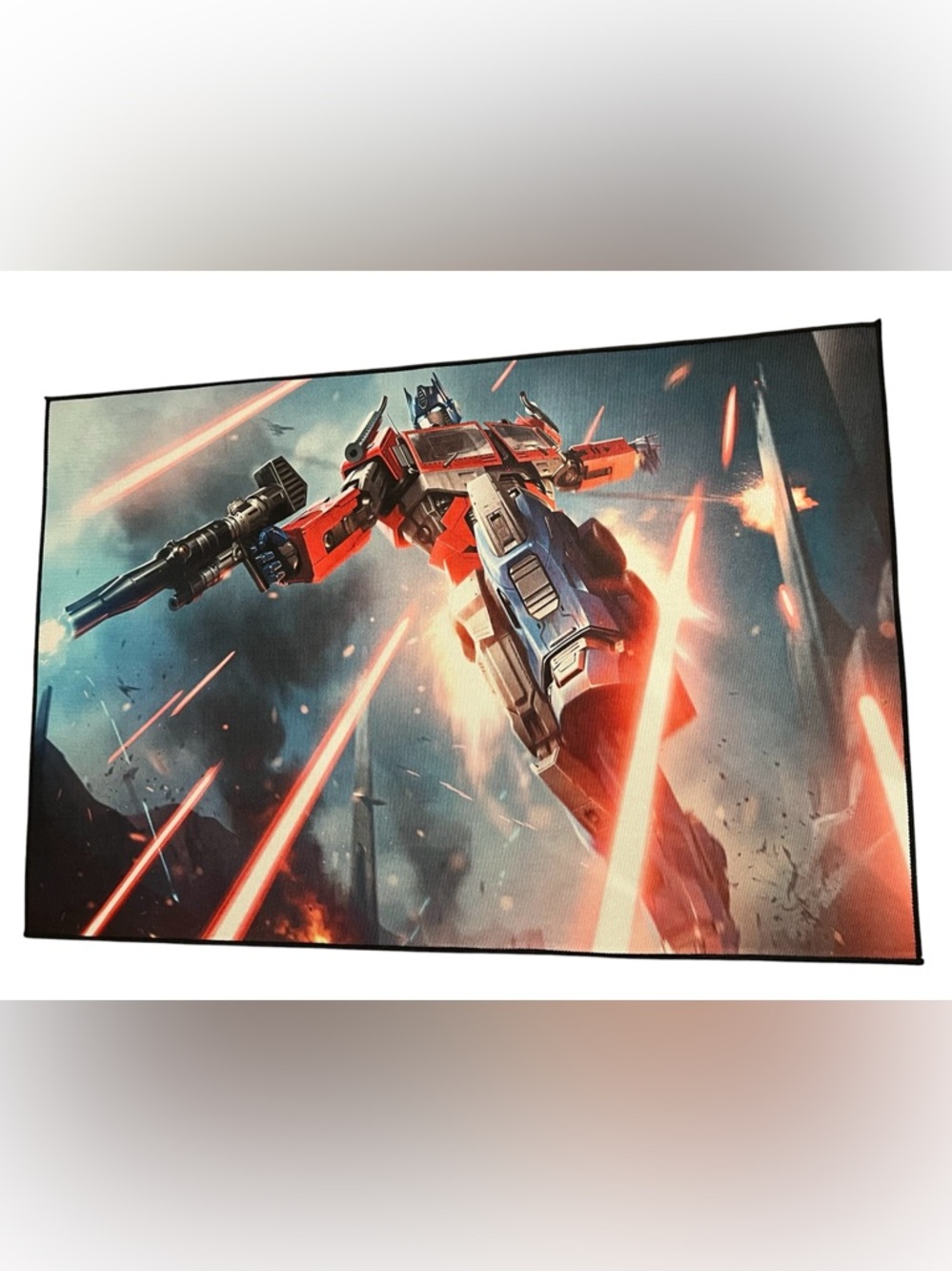 Optimus Prime Transformer Gamer Rug -Brand New